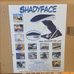 ShadyFace Sunshade in Blue and White for adults, kids, toddlers Brand New!